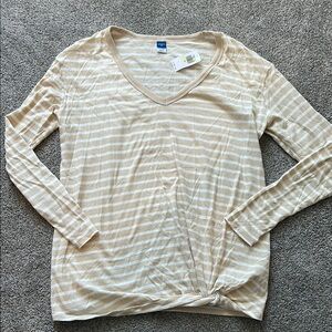NWT Old Navy XS Maternity Long Sleeve Striped Top